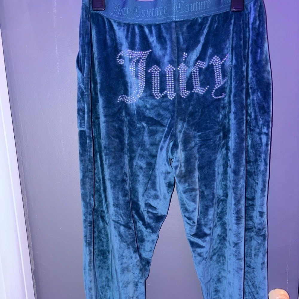 Juicy Couture Teal Velour Joggers